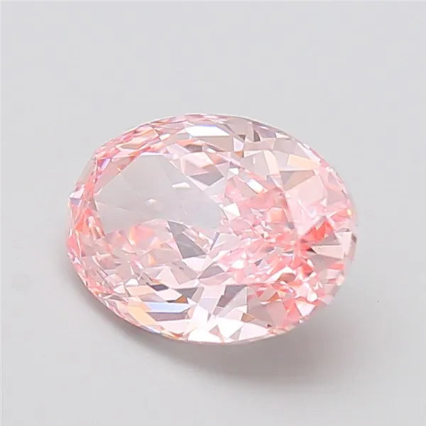 3.50ct Oval Lab Grown Diamond (Colour Fancy Vivid Pink, Clarity VVS2, IGI Certified)