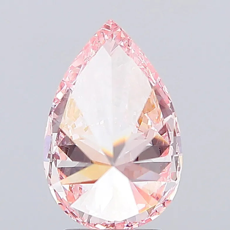 3.50ct Pear Lab Grown Diamond (Colour Fancy Vivid Pink, Clarity VS1, IGI Certified)