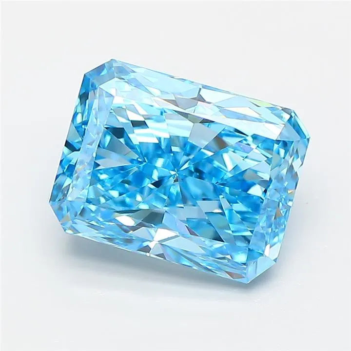3.50ct Radiant Lab Grown Diamond (Colour Fancy Vivid Blue, Clarity VVS2, IGI Certified)