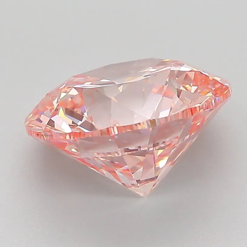 3.50ct Round Lab Grown Diamond (Colour Fancy Pink, Clarity VVS2, Cut ID, IGI Certified)