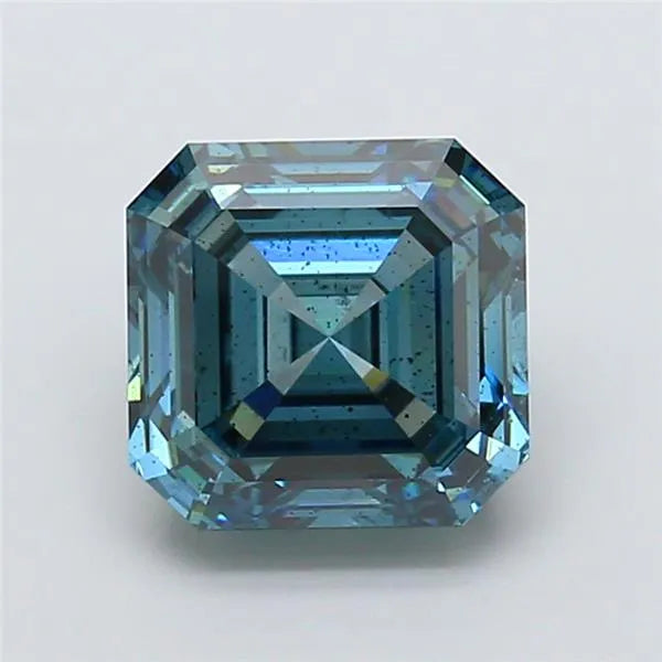 3.51ct Asscher Lab Grown Diamond (Colour Fancy Vivid Blue, Clarity SI2, IGI Certified)