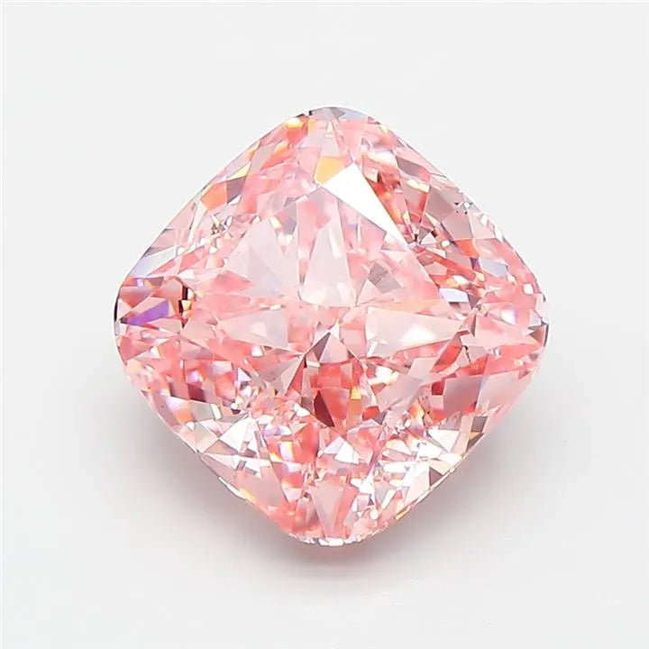 3.51ct Cushion modified Lab Grown Diamond (Colour Fancy Intense Pink, Clarity VS1, IGI Certified)