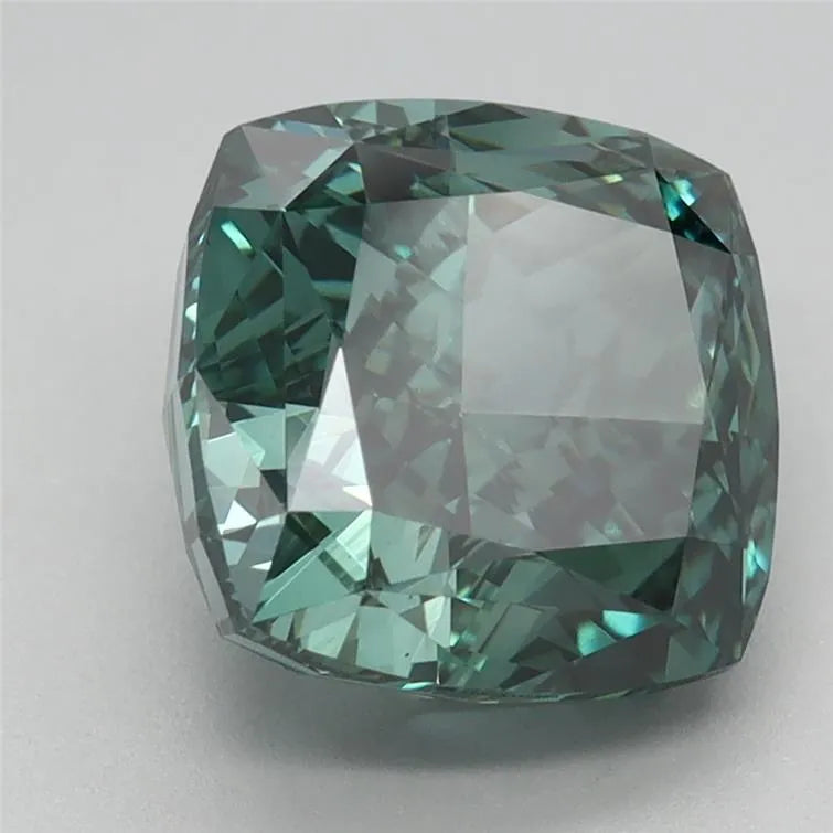 3.51ct Cushion modified Lab Grown Diamond (Colour Fancy Vivid Green, Clarity VS1, IGI Certified)