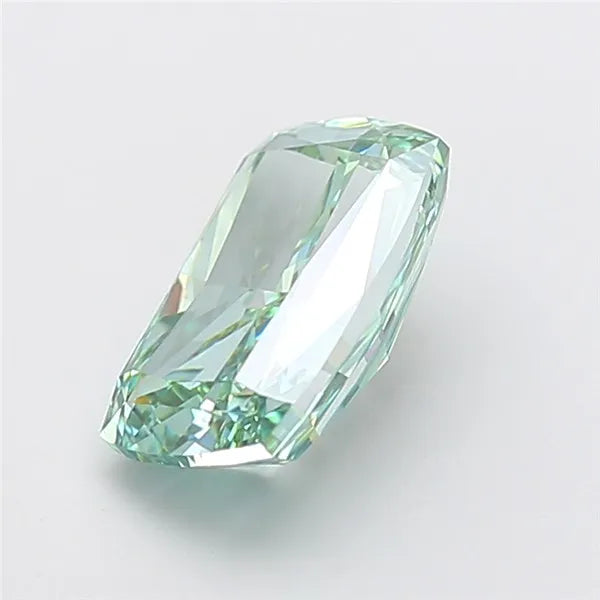 3.51ct Cushion modified Lab Grown Diamond (Colour Fancy Vivid Green, Clarity VS1, IGI Certified)