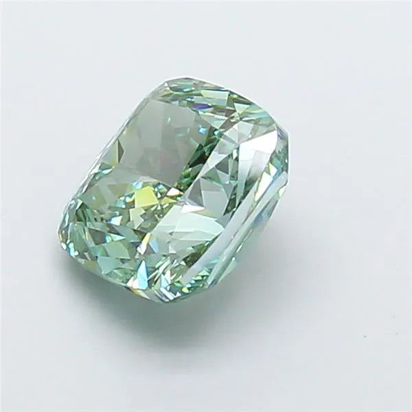 3.51ct Cushion modified Lab Grown Diamond (Colour Fancy Vivid Green, Clarity VVS2, IGI Certified)