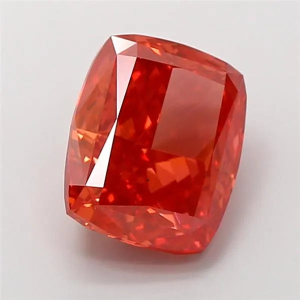 3.51ct Cushion modified Lab Grown Diamond (Colour Fancy Vivid Red, Clarity VS1, IGI Certified)
