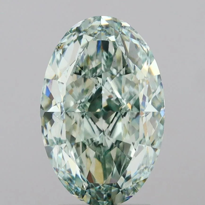 3.51ct Oval Lab Grown Diamond (Colour Fancy Intense Green, Clarity VVS2, IGI Certified)