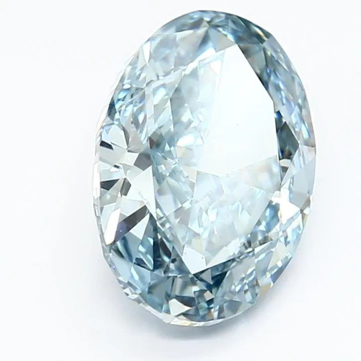 3.51ct Oval Lab Grown Diamond (Colour Fancy Vivid Blue, Clarity VS1, IGI Certified)