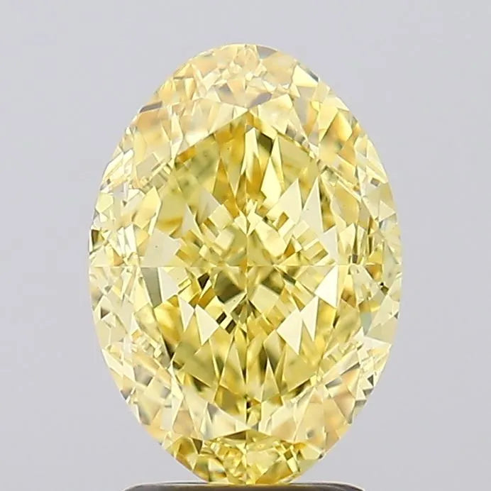 3.51ct Oval Lab Grown Diamond (Colour Fancy Vivid Yellow, Clarity VS1, IGI Certified)