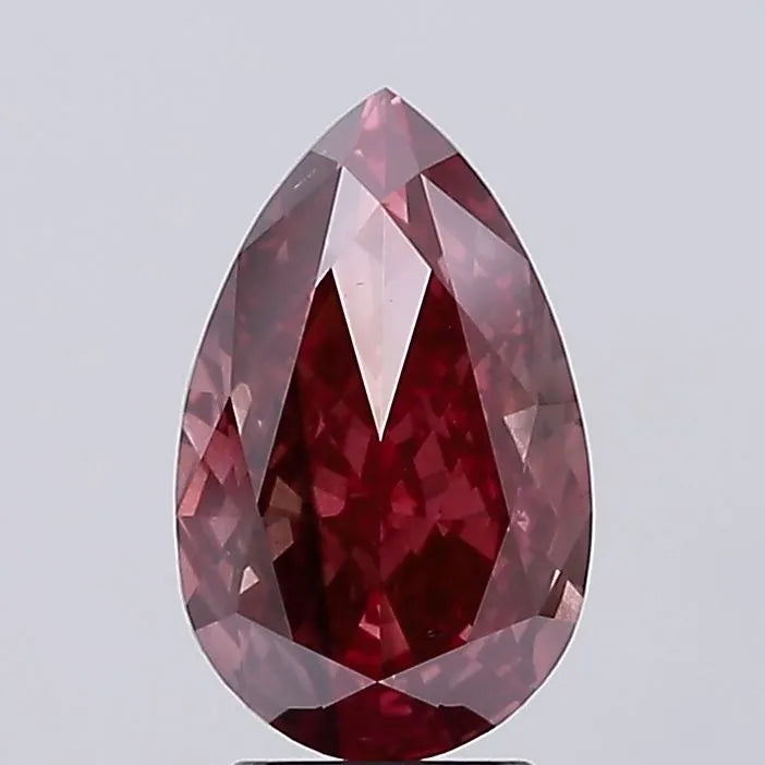 3.51ct Pear Lab Grown Diamond (Colour Fancy Deep Pink, Clarity SI1, IGI Certified)