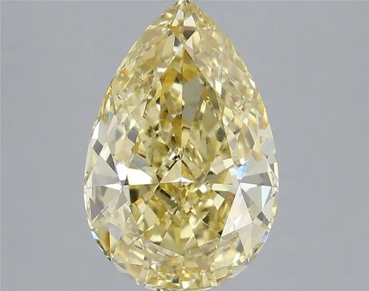 3.51ct Pear Lab Grown Diamond (Colour Fancy Intense Yellow, Clarity VVS2, IGI Certified)