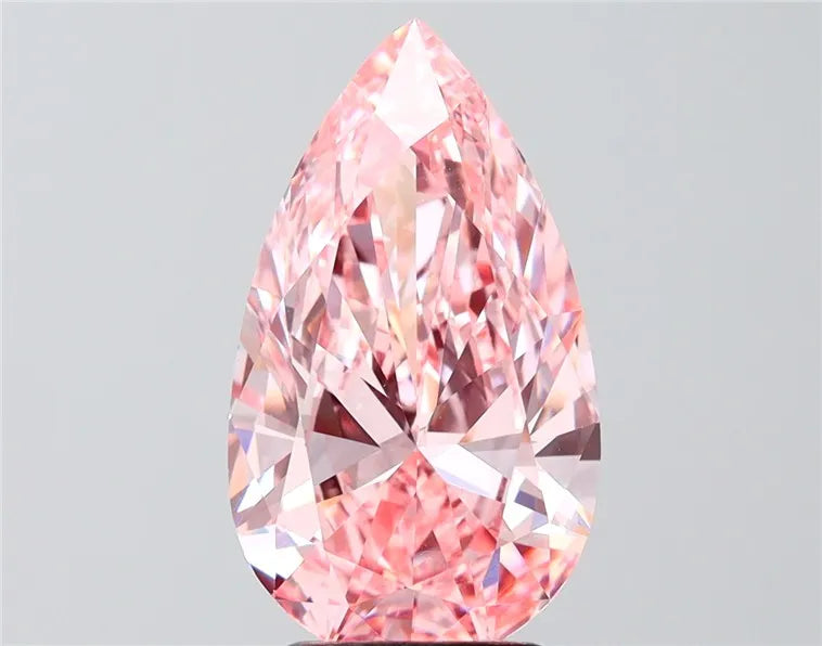 3.51ct Pear Lab Grown Diamond (Colour Fancy Vivid Pink, Clarity VVS2, IGI Certified)