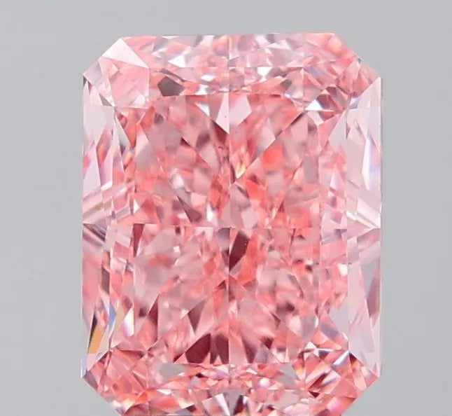 3.51ct Radiant Lab Grown Diamond (Colour Fancy Vivid Pink, Clarity VS1, Cut VG, IGI Certified)