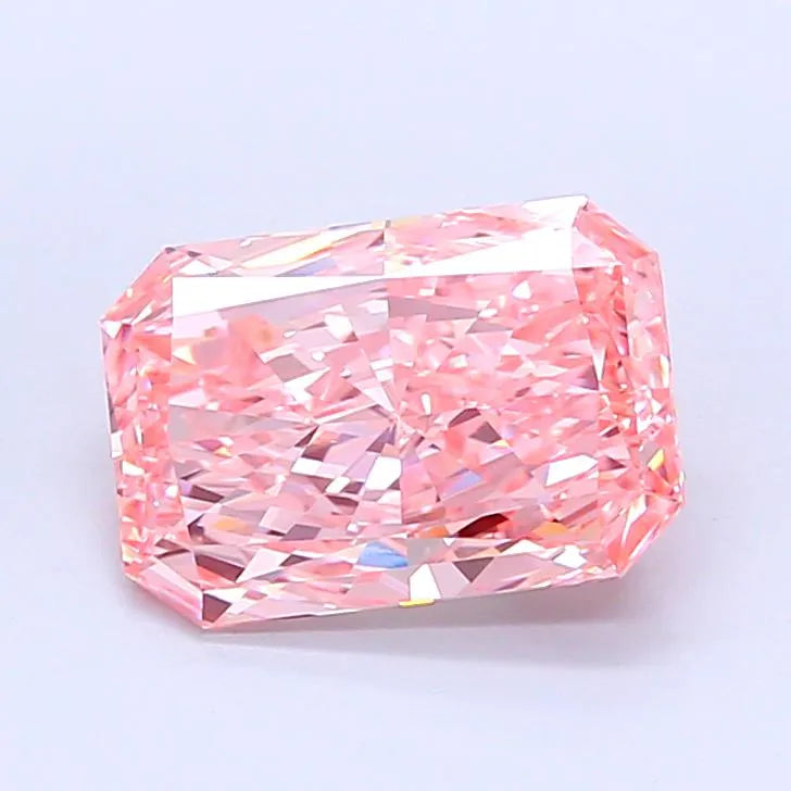 3.51ct Radiant Lab Grown Diamond (Colour Fancy Vivid Pink, Clarity VVS2, IGI Certified)