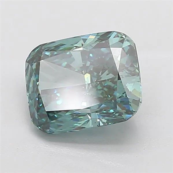3.52ct Cushion modified Lab Grown Diamond (Colour Fancy Vivid Green, Clarity VVS2, IGI Certified)