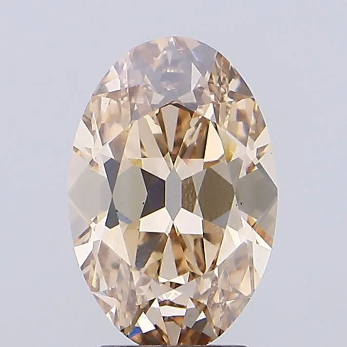 3.52ct Oval Lab Grown Diamond (Colour Fancy Light Brown, Clarity VS1, IGI Certified)
