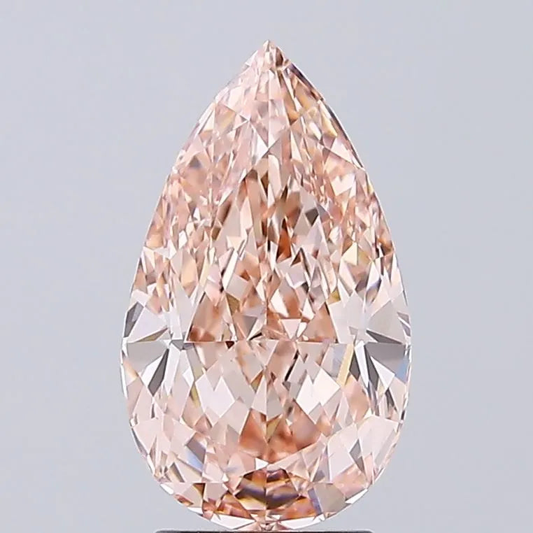 3.52ct Pear Lab Grown Diamond (Colour Fancy Light Brown, Clarity VVS2, IGI Certified)