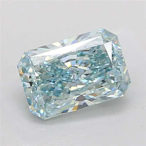 3.52ct Radiant Lab Grown Diamond (Colour Fancy Intense Green Blue, Clarity VS1, IGI Certified)