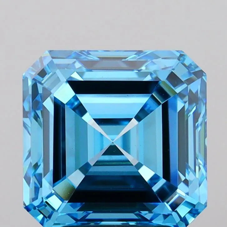 3.53ct Asscher Lab Grown Diamond (Colour Fancy Vivid Blue, Clarity VVS2, IGI Certified)