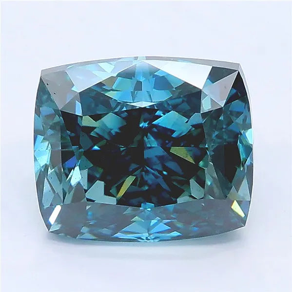 3.53ct Cushion modified Lab Grown Diamond (Colour Fancy Vivid Blue, Clarity VS2, IGI Certified)