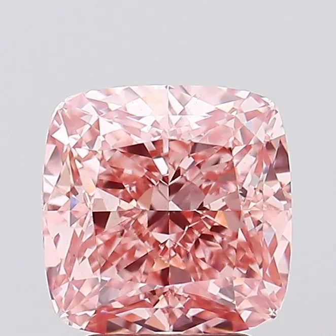3.53ct Cushion modified Lab Grown Diamond (Colour Fancy Vivid Pink, Clarity VS2, IGI Certified)