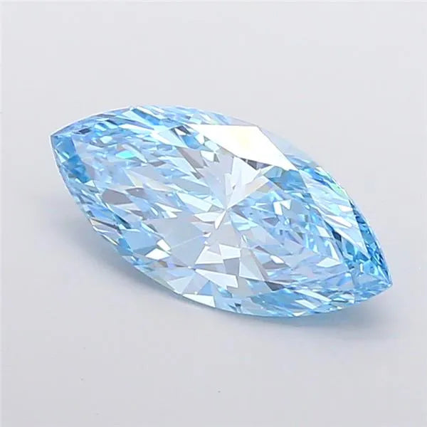 3.53ct Marquise Lab Grown Diamond (Colour Fancy Vivid Blue, Clarity VS1, IGI Certified)