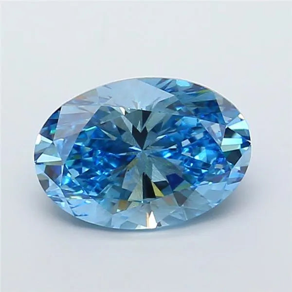 3.53ct Oval Lab Grown Diamond (Colour Fancy Vivid Blue, Clarity SI1, IGI Certified)