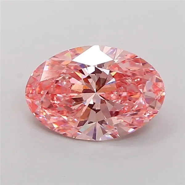 3.53ct Oval Lab Grown Diamond (Colour Fancy Vivid Pink, Clarity VS1, IGI Certified)