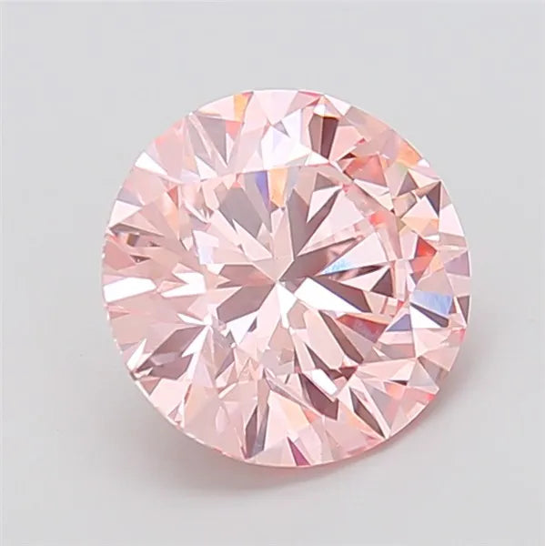 3.53ct Round Lab Grown Diamond (Colour Fancy Intense Pink, Clarity VVS2, Cut EX, IGI Certified)
