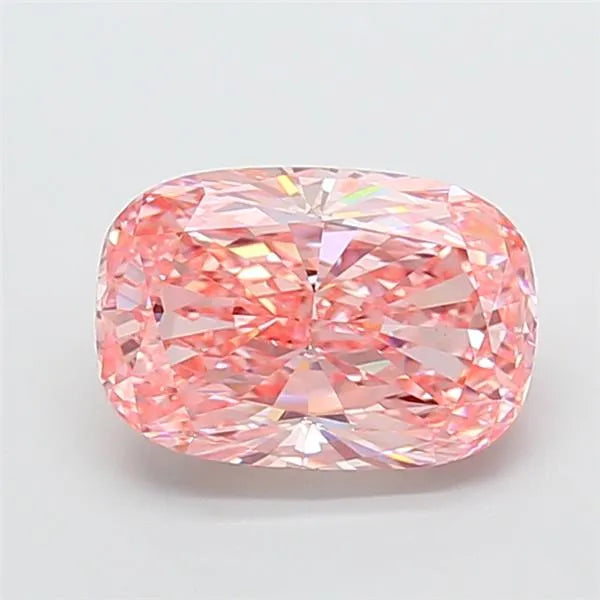 3.54ct Cushion modified Lab Grown Diamond (Colour Fancy Vivid Pink, Clarity VS1, IGI Certified)