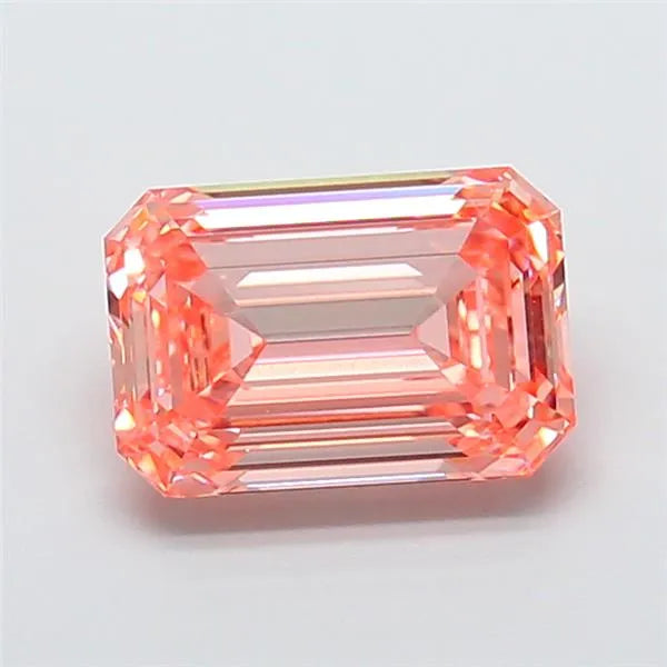 3.54ct Emerald Lab Grown Diamond (Colour Fancy Vivid Pink, Clarity VS1, IGI Certified)