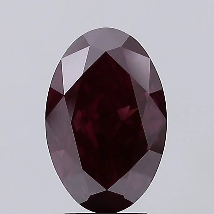 3.54ct Oval Lab Grown Diamond (Colour Fancy Deep Pink, Clarity VVS2, IGI Certified)