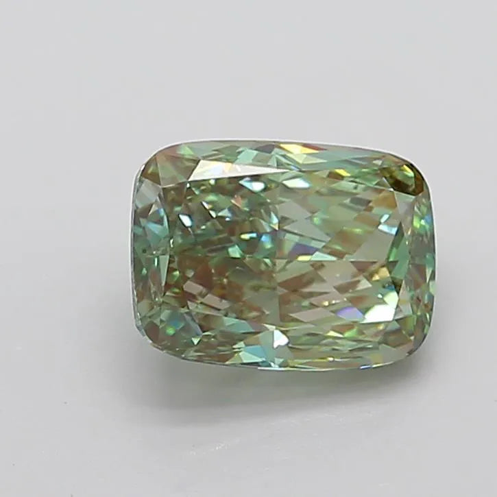 3.55ct Cushion modified Lab Grown Diamond (Colour Fancy Intense Green, Clarity VVS2, IGI Certified)