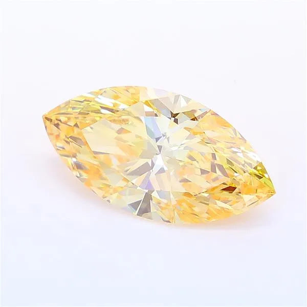 3.55ct Marquise Lab Grown Diamond (Colour Fancy Intense Yellowish Orange, Clarity VS2, IGI Certified)