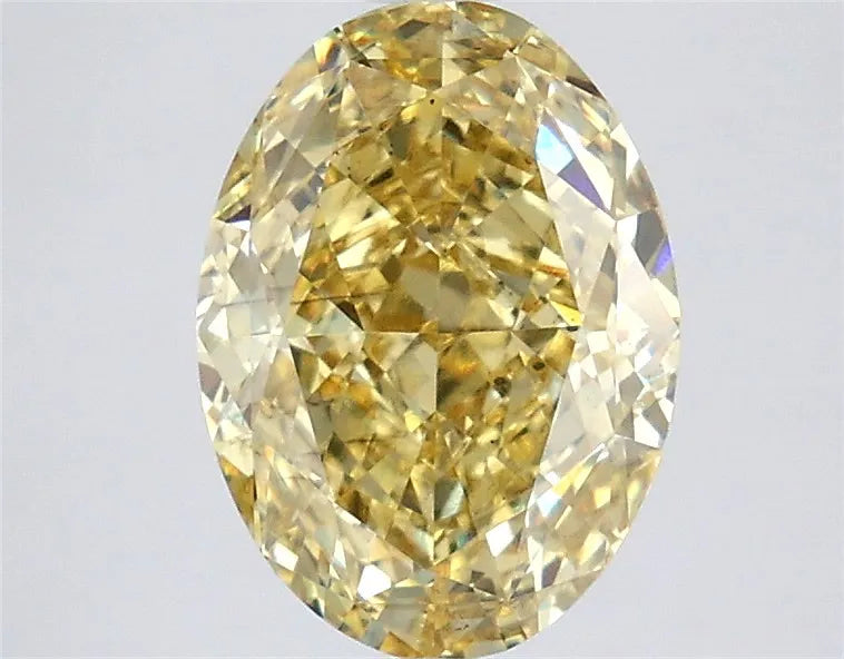 3.55ct Oval Lab Grown Diamond (Colour Fancy Intense Yellow, Clarity VS2, IGI Certified)