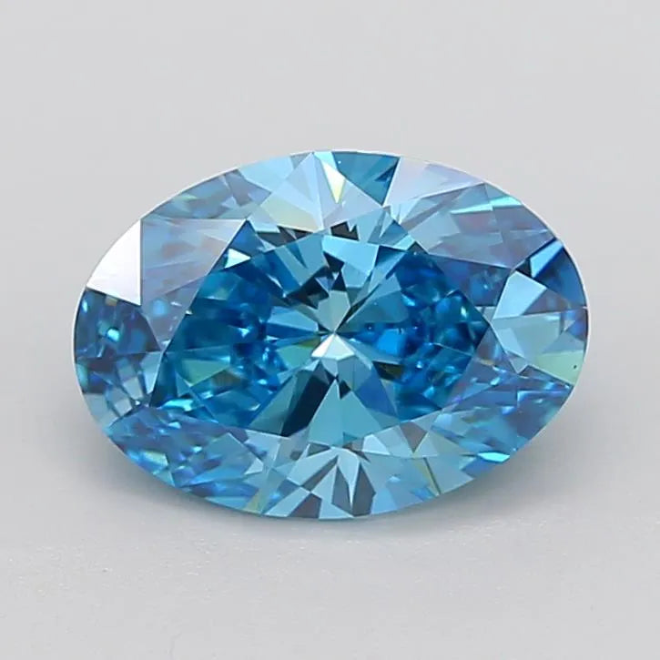 3.55ct Oval Lab Grown Diamond (Colour Fancy Vivid Blue, Clarity VS1, IGI Certified)