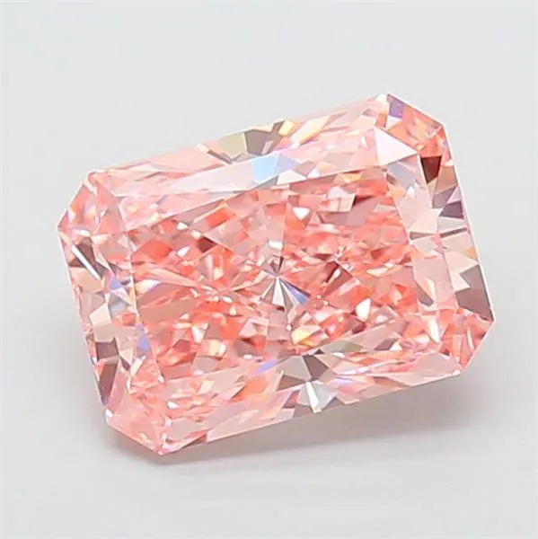 3.55ct Radiant Lab Grown Diamond (Colour Fancy Vivid Pink, Clarity VS1, IGI Certified)