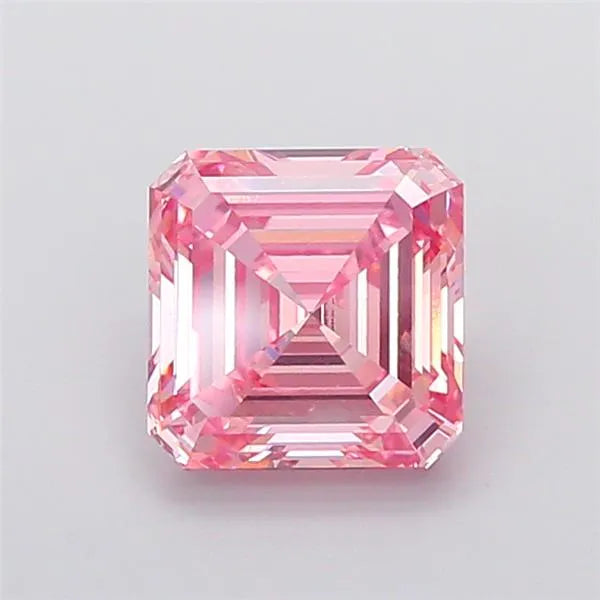 3.56ct Asscher Lab Grown Diamond (Colour Fancy Vivid Pink, Clarity VVS2, IGI Certified)