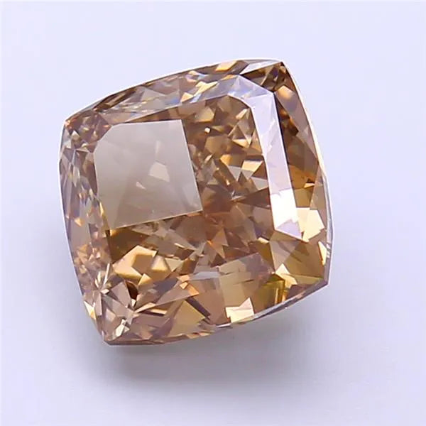 3.56ct Cushion modified Lab Grown Diamond (Colour Fancy Light Brown, Clarity VVS2, IGI Certified)
