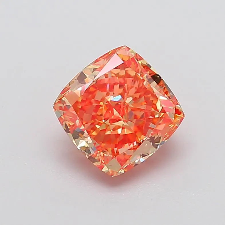 3.56ct Cushion modified Lab Grown Diamond (Colour Fancy Yellowish Orange, Clarity VS1, IGI Certified)
