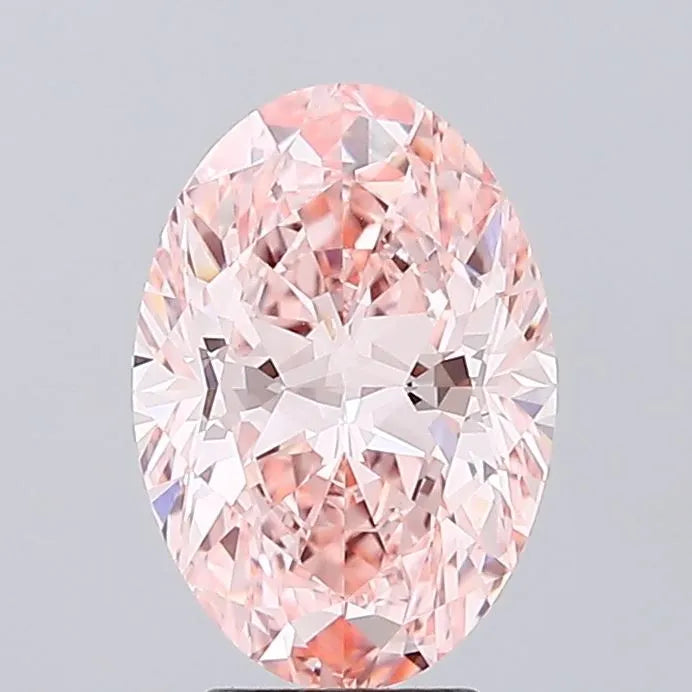 3.56ct Oval Lab Grown Diamond (Colour Fancy Vivid Pink, Clarity VVS2, IGI Certified)