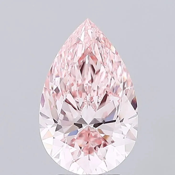 3.56ct Pear Lab Grown Diamond (Colour Fancy Intense Pink, Clarity VS1, IGI Certified)