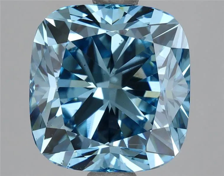 3.57ct Cushion brilliant Lab Grown Diamond (Colour Fancy Vivid Blue, Clarity VS2, IGI Certified)
