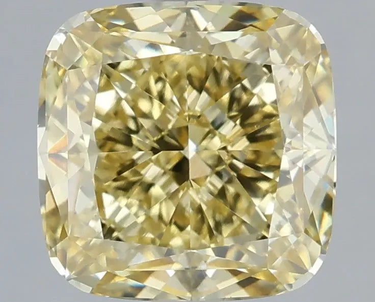 3.57ct Cushion modified Lab Grown Diamond (Colour Fancy Yellow, Clarity VS1, IGI Certified)