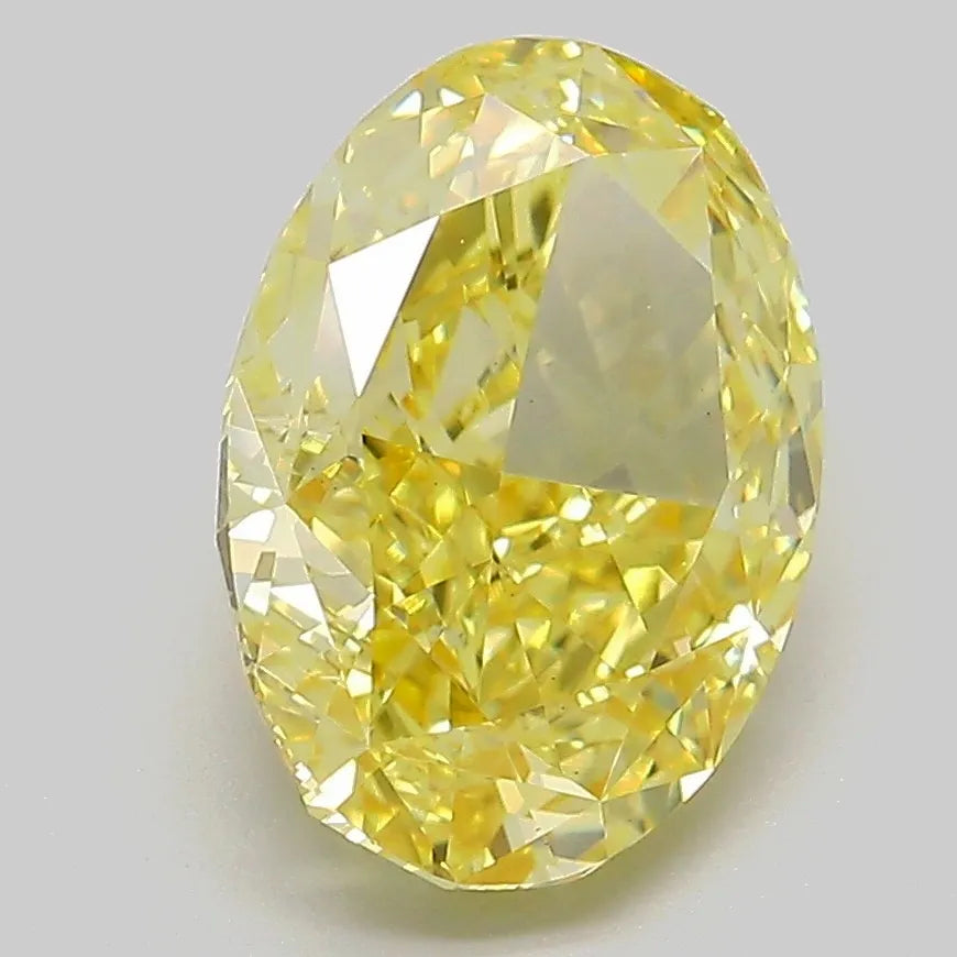 3.57ct Oval Lab Grown Diamond (Colour Fancy Vivid Yellow, Clarity VS1, IGI Certified)