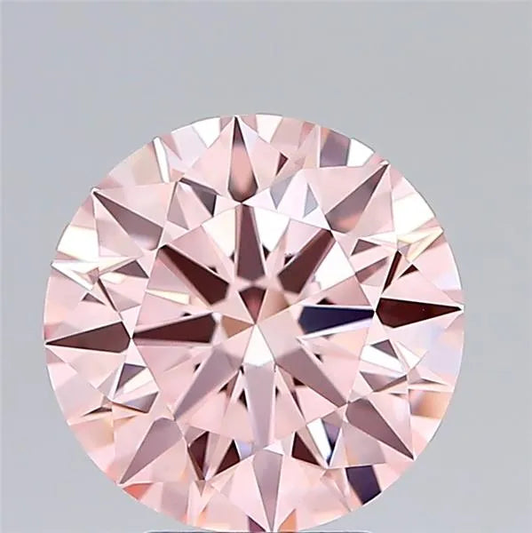 3.57ct Round Lab Grown Diamond (Colour Fancy Intense Pink, Clarity VVS2, Cut ID, IGI Certified)