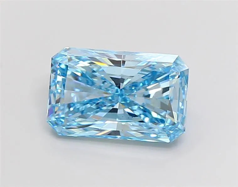 3.58ct Radiant Lab Grown Diamond (Colour Fancy Vivid Blue, Clarity VS2, IGI Certified)