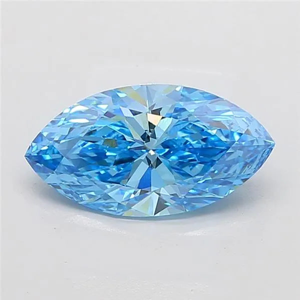 3.59ct Marquise Lab Grown Diamond (Colour Fancy Vivid Blue, Clarity VVS1, IGI Certified)