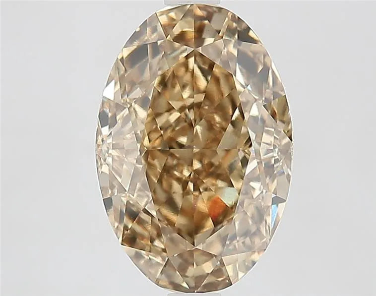 3.59ct Oval Lab Grown Diamond (Colour Fancy Gray Yellow, Clarity VVS2, IGI Certified)