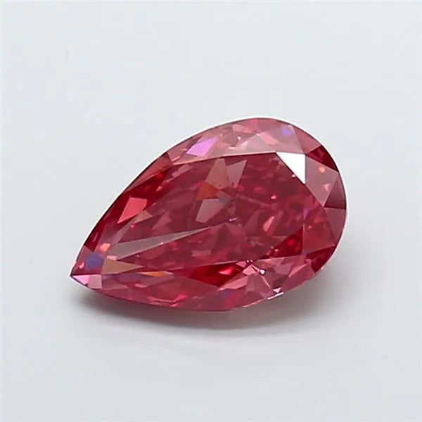 3.59ct Pear Lab Grown Diamond (Colour Fancy Vivid Red, Clarity VS1, IGI Certified)